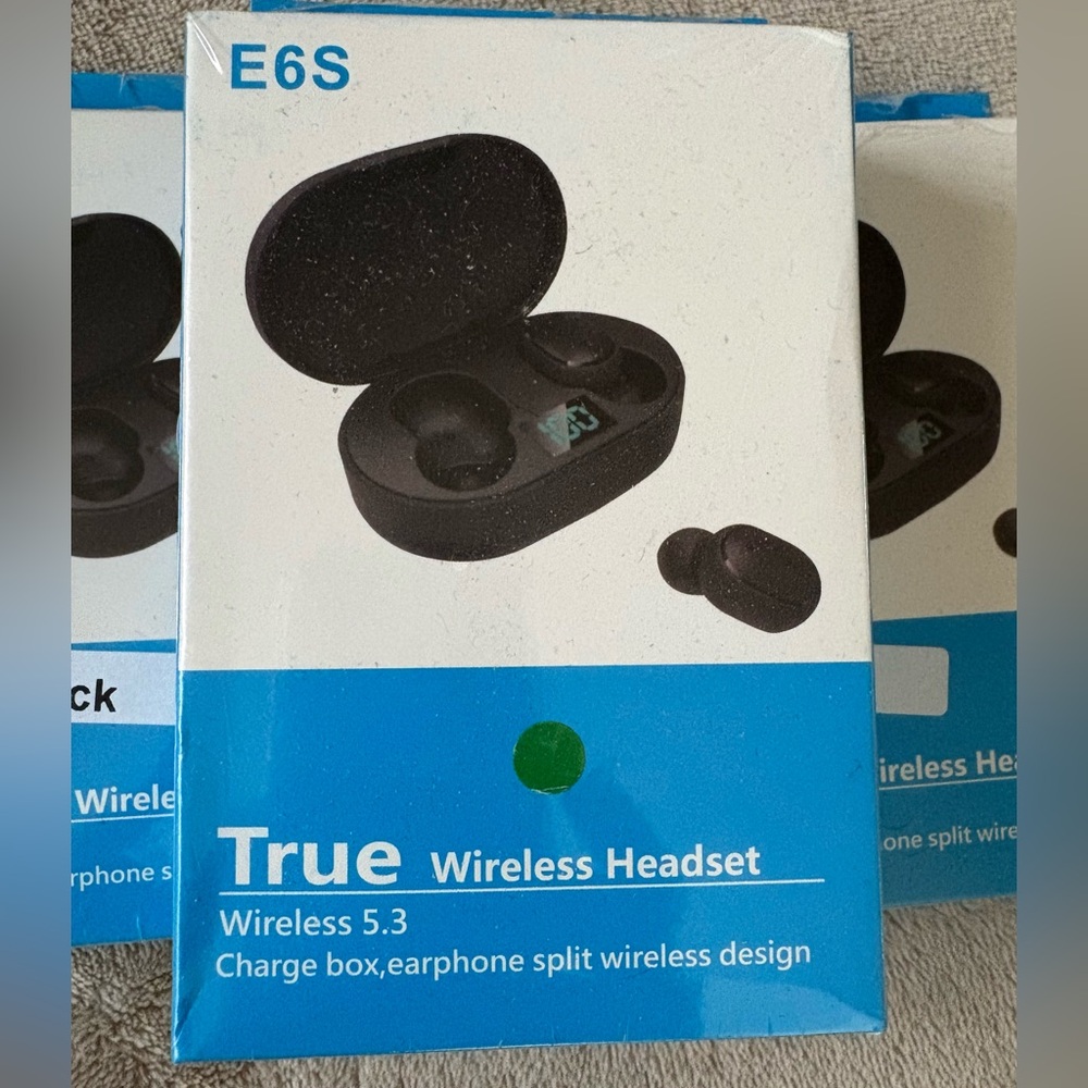 Bundle of 3 E6S True Wireless 5.3 Headset, NWOT!
